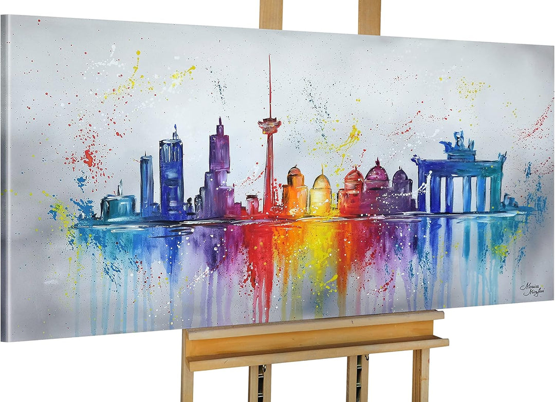 Monica Mirafiori I 100% HANDGEMALT I Gemälde Berlin I 100x50cm | Gemälde Handgemalt | Acrylgemälde |