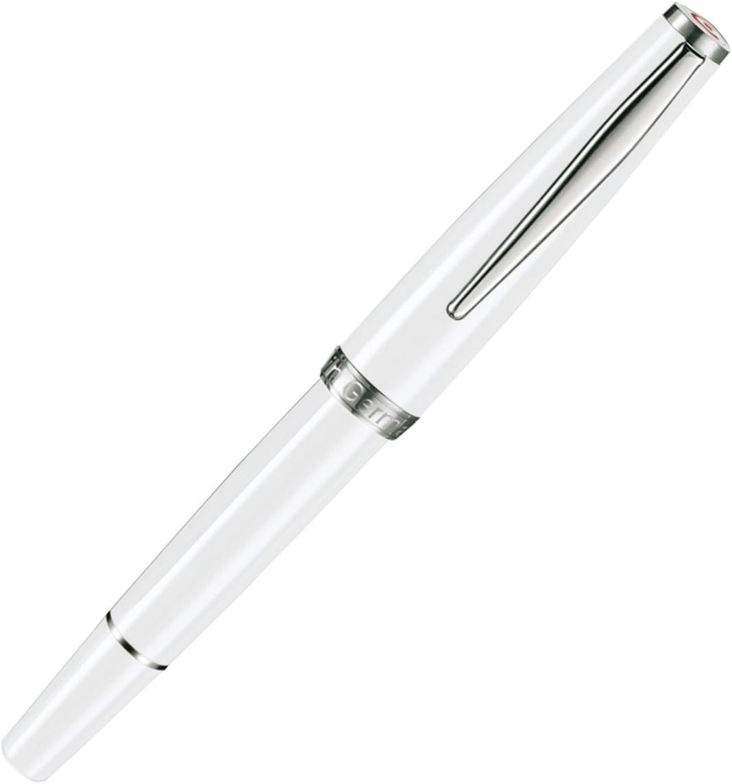 Cleo Skribent Kolbenfüllhalter Classic weiss, Feder:fein (F)