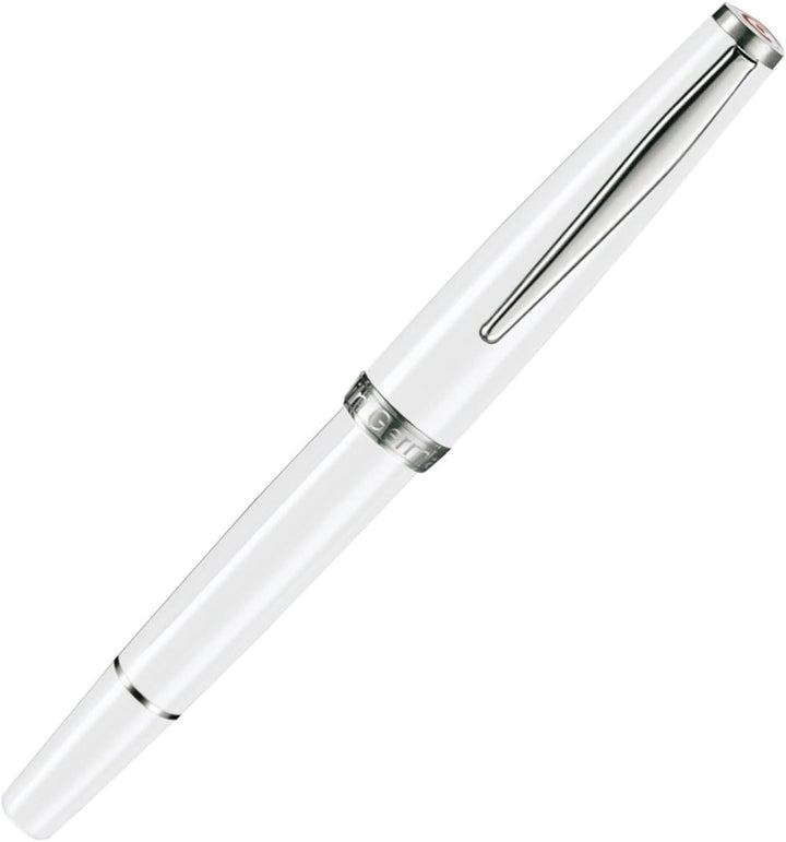Cleo Skribent Kolbenfüllhalter Classic weiss, Feder:fein (F)