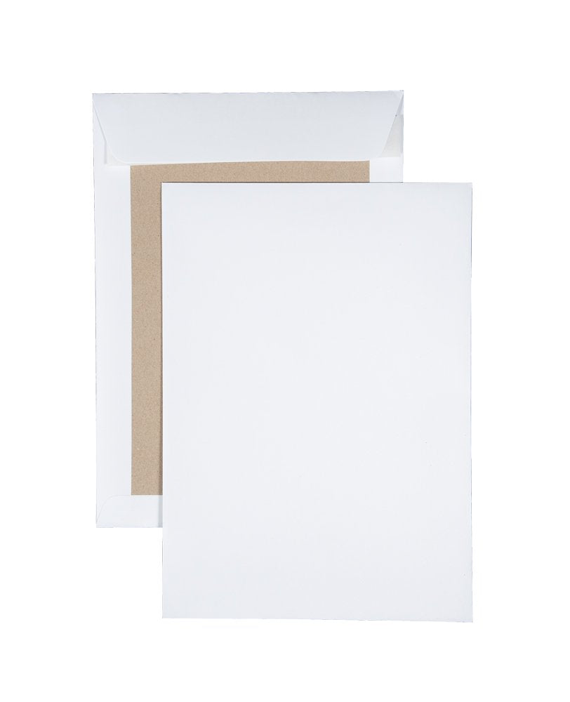 100 Papprückwandtaschen Versandtaschen C4 oder B4, haftklebend, weiss, ohne Fenster (C4-229x324mm),