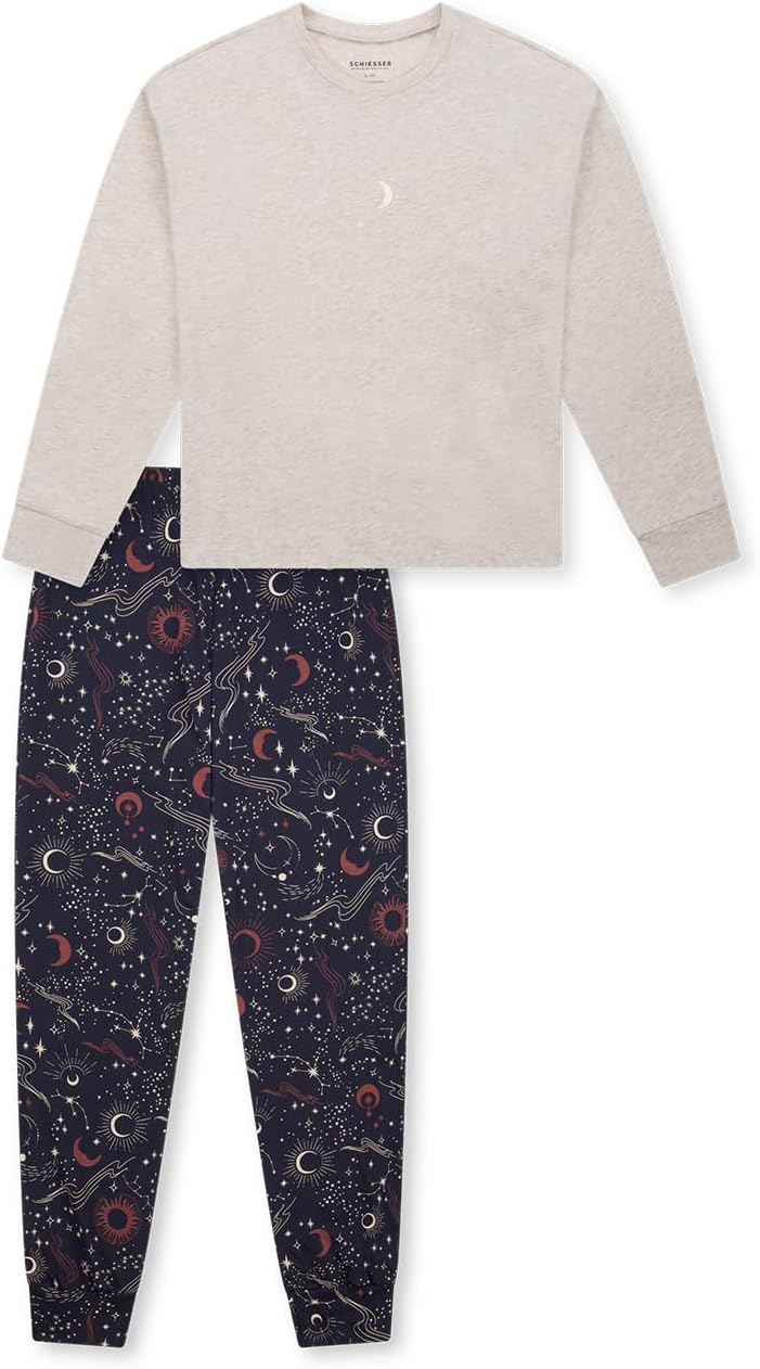 Schiesser Mädchen Schlafanzug Set Pyjama lang - 100% Organic Bio Baumwolle - Grösse 140 bis 176 140