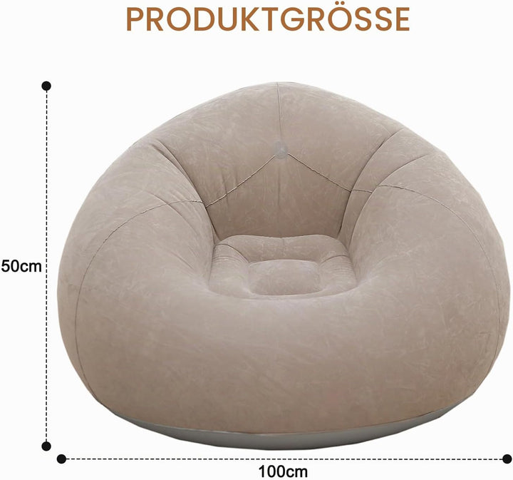 Aufblasbares Sessel Sitzsack, Tragbares Aufblasbares Luftsofa, Aufblasbarer Liegestuhl Outdoor Campi