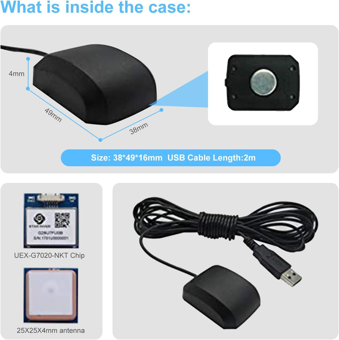 ARCELI VK-162 G-Maus USB-GPS-Dongle-Navigationsmodul, Externe GPS-Antenne USB-GPS-Empfänger mit Fern