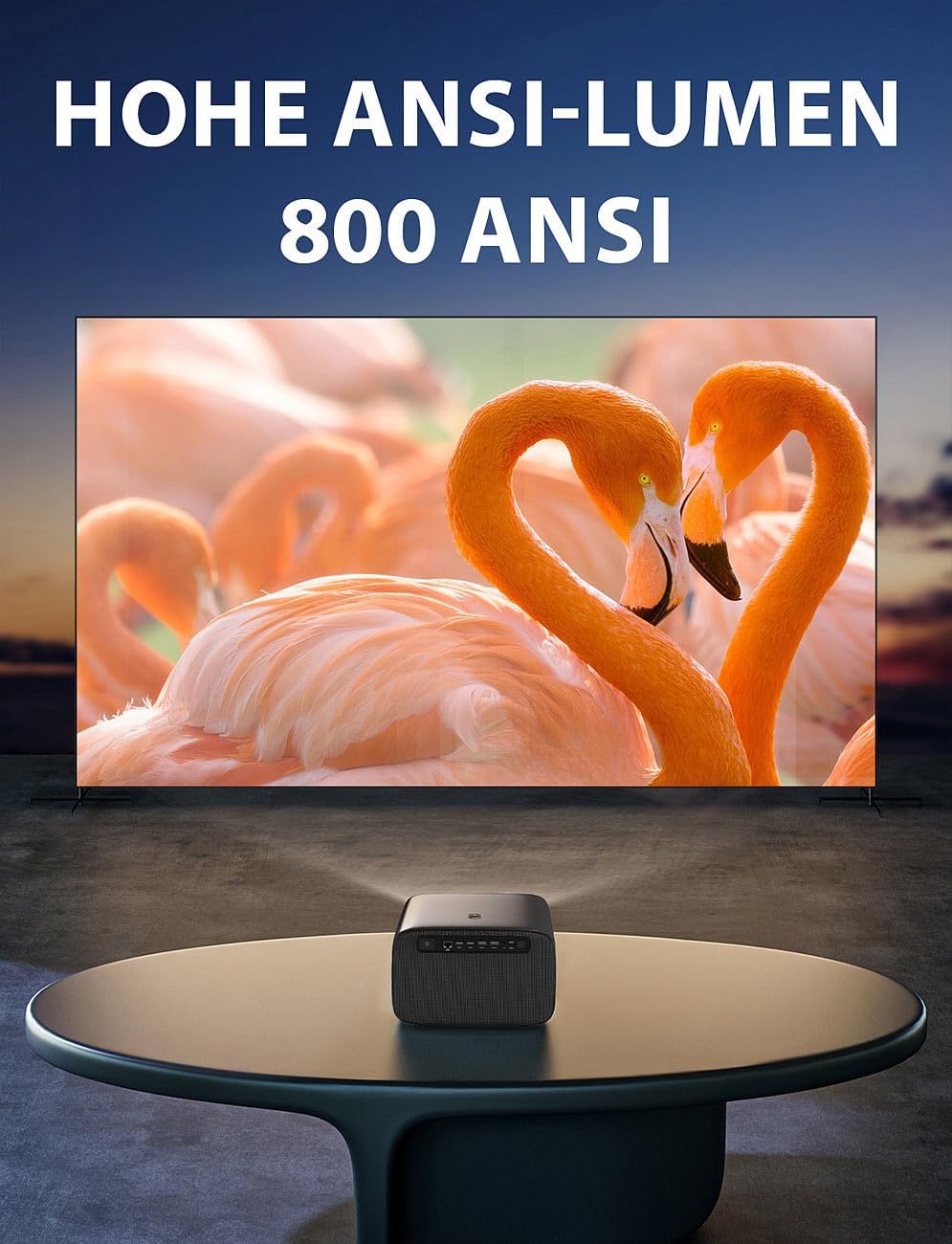 Beamer natve 4K: WLAN-LED-Beamer mit nativer 4K-UHD-Auflösung, 12.000 lm, 600 ANSI (Projektor, für S