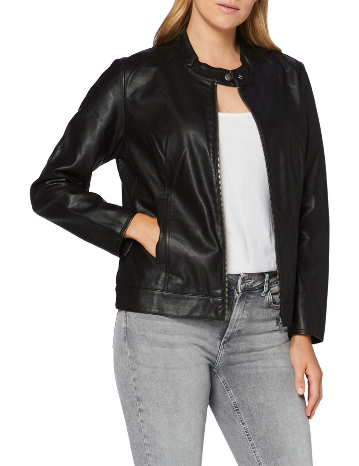 ONLY Carmakoma Robber Faux Leather Jacket 42 Schwarz, 42 Schwarz