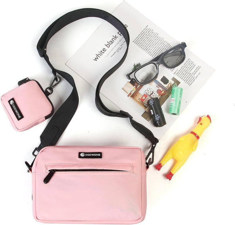 wasserdichte Leckerlibeutel für Hunde, Dog Walking Bag, integrierter Kotbeutelspender, verstellbare