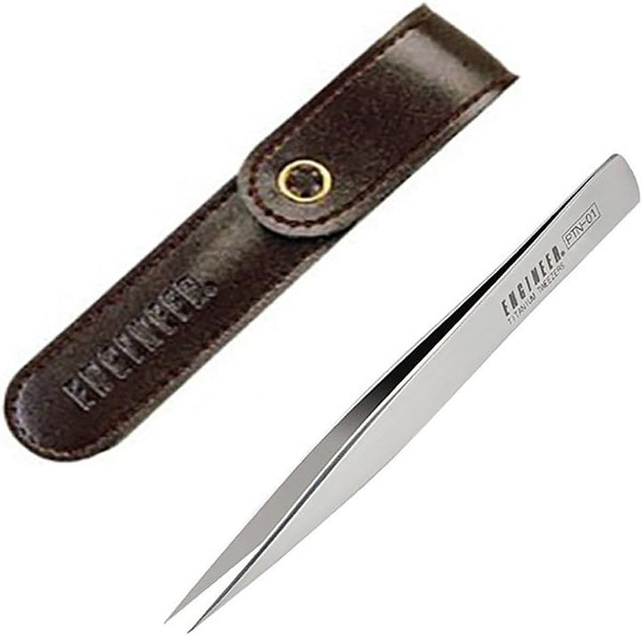 Titanium tweezers, fine pointed tip tweezers, 125mm. Engineer ptn-01 Modern, Modern