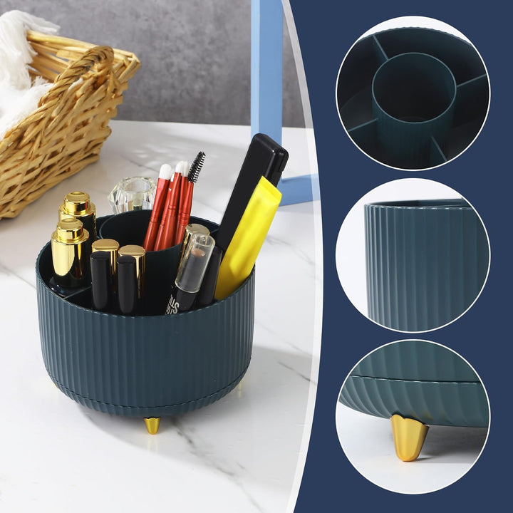 2 Stück Kosmetik Make Up Organizer, 360°Drehbarer Pinsel Organizer,Kosmetikregal Kosmetik Organizers