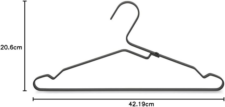 Brabantia Aluminium Kleiderbügel, 4er Set, Schwarz, One Size Schwarz Einheitsgrösse Aluminium Kleide