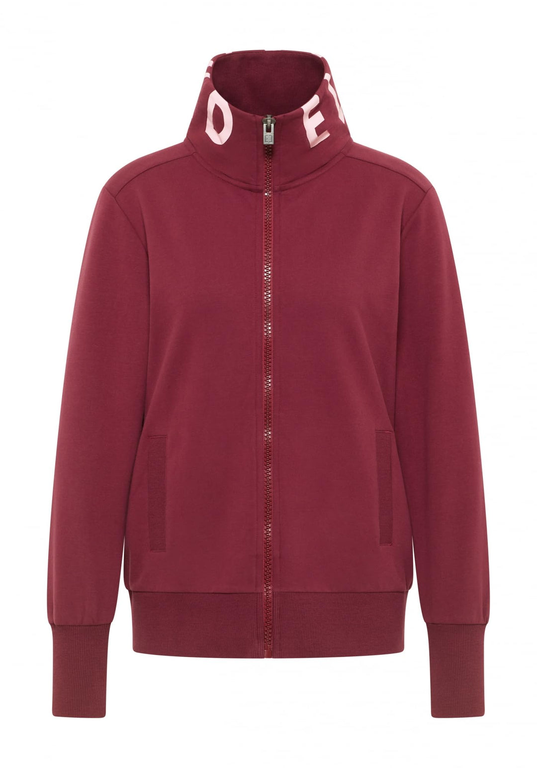 Elbsand Alvis Damen Sweatjacke mit hohem Kragen, Zip-Jacke, Reissverschluss, Regular Fit M Ruby, M R