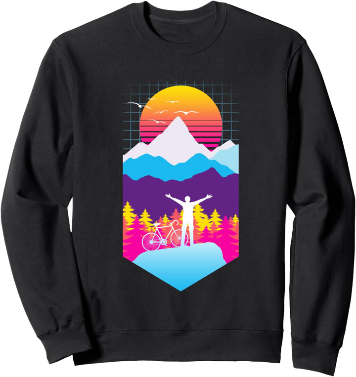 Mountain Bike Aesthetic MTB Radfahren Natur Biker Sweatshirt