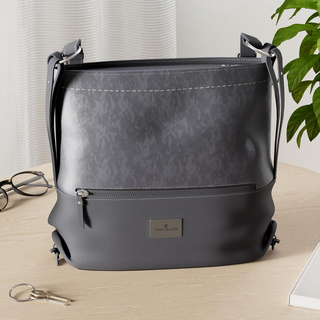 TOM TAILOR bags Elin Damen Umhängetasche Crossbody Bag 28,5 x 9 x 26 Schwarz, 28,5 x 9 x 26 Schwarz
