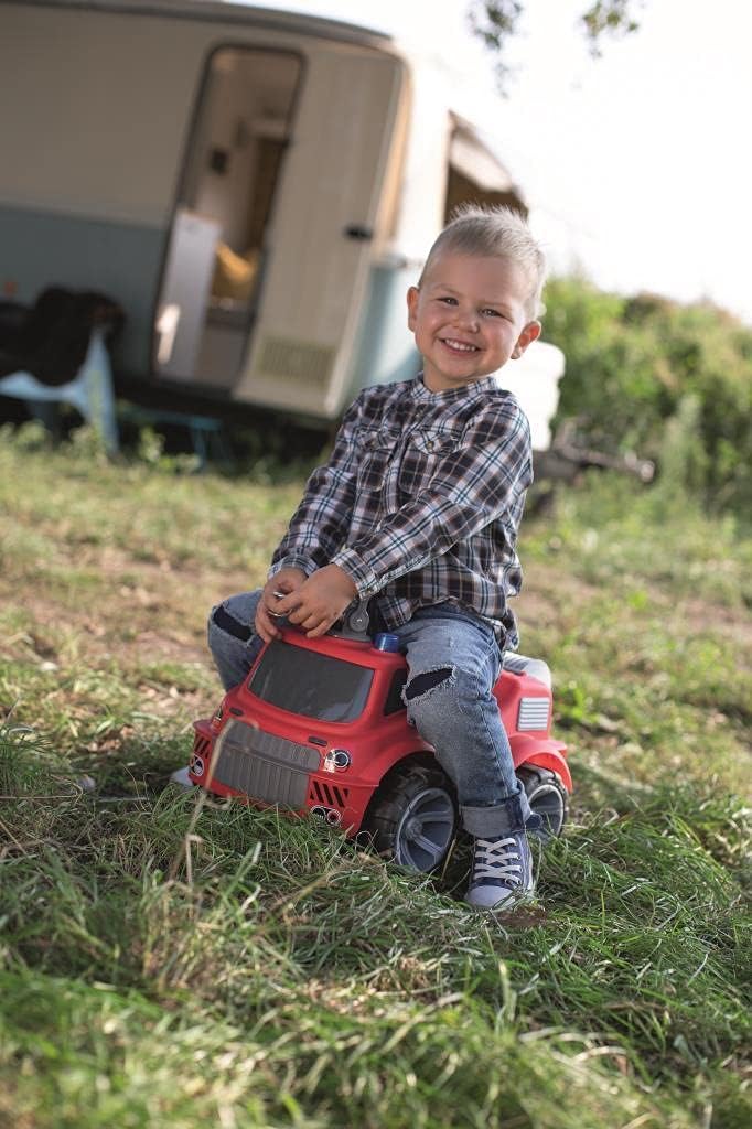 BIG - Power-Worker Maxi Firetruck - grosses Spielzeug Auto mit Wasserspritze, Reifen aus Softmateria