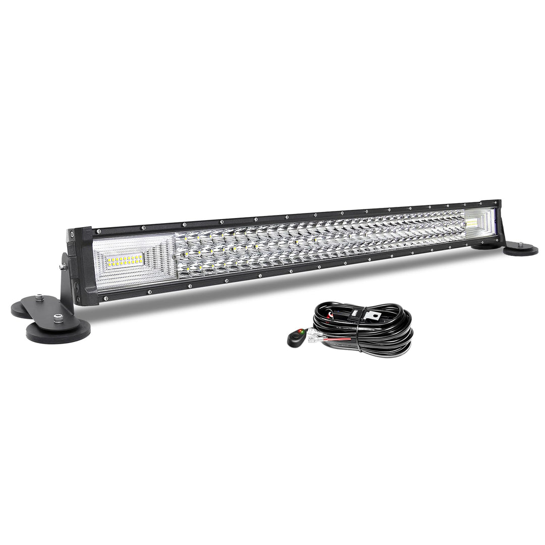 AUXTINGS 82 cm LED Lichtleiste 405W Spot Zusatzscheinwerfer Flutlicht Spot LED Arbeitsleuchte mit ma