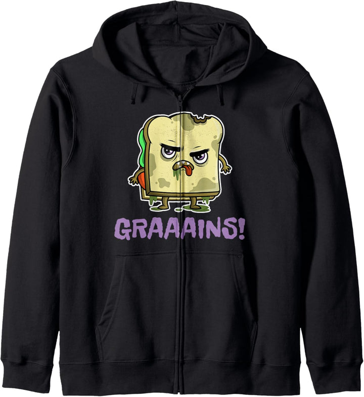 Zombie Sandwich lustiges Kostüm Halloween Kapuzenjacke