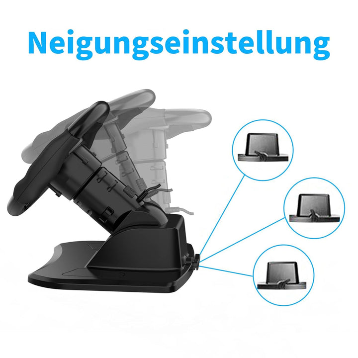DOYO Rennrad mit 270/400°/900° Drehung, PC-Lenkrad mit Pedalen, Dual-Motor Vibration & Getriebeschal