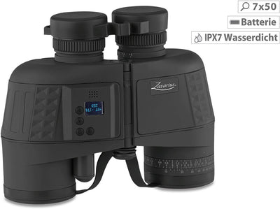 Zavarius Kompass: Wasserdichtes Marine-Fernglas 7x50 mit OLED-Display, 91% Transmission (Fernglas mi