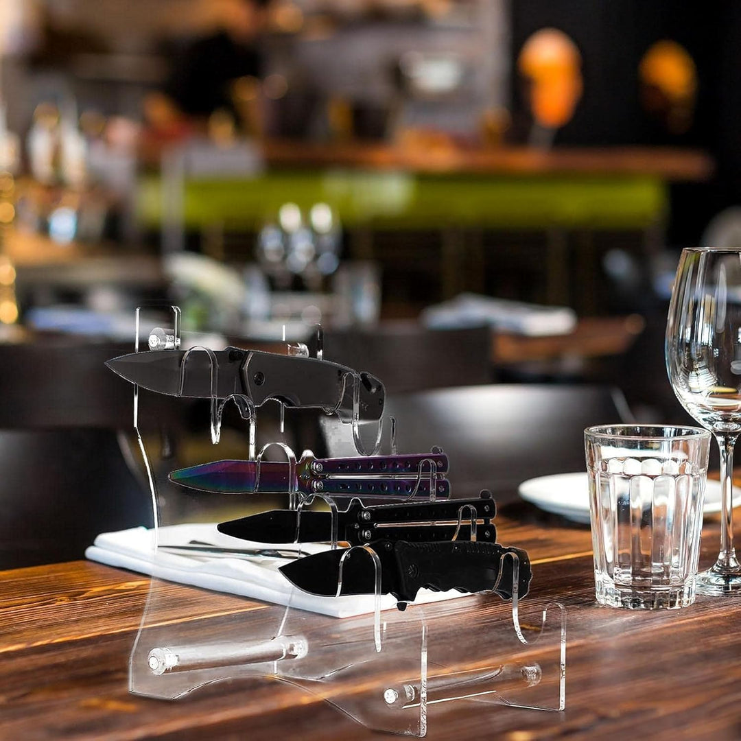 Messerständer, Messerhalter, Messer-Präsentationsständer, Messer-Vitrine, Sammlerstück, Messer-Präse