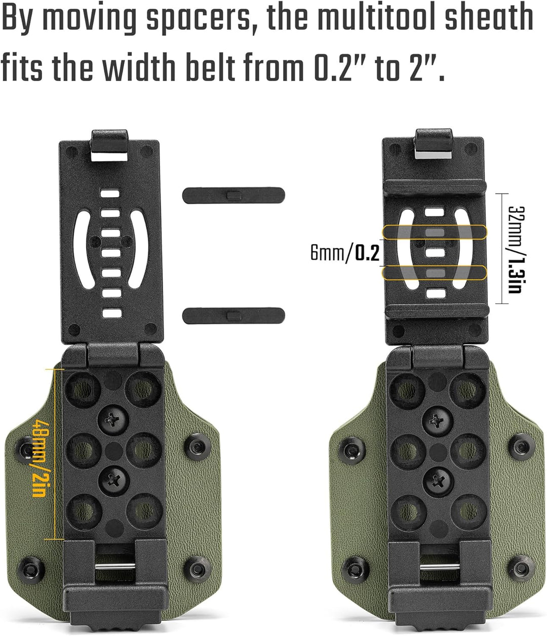 TACTICAL GEEK TX3 Multi-Tool Scheide Holster, Einstellbare Halterung mit Rückenclip, Grün Grün-tx3,