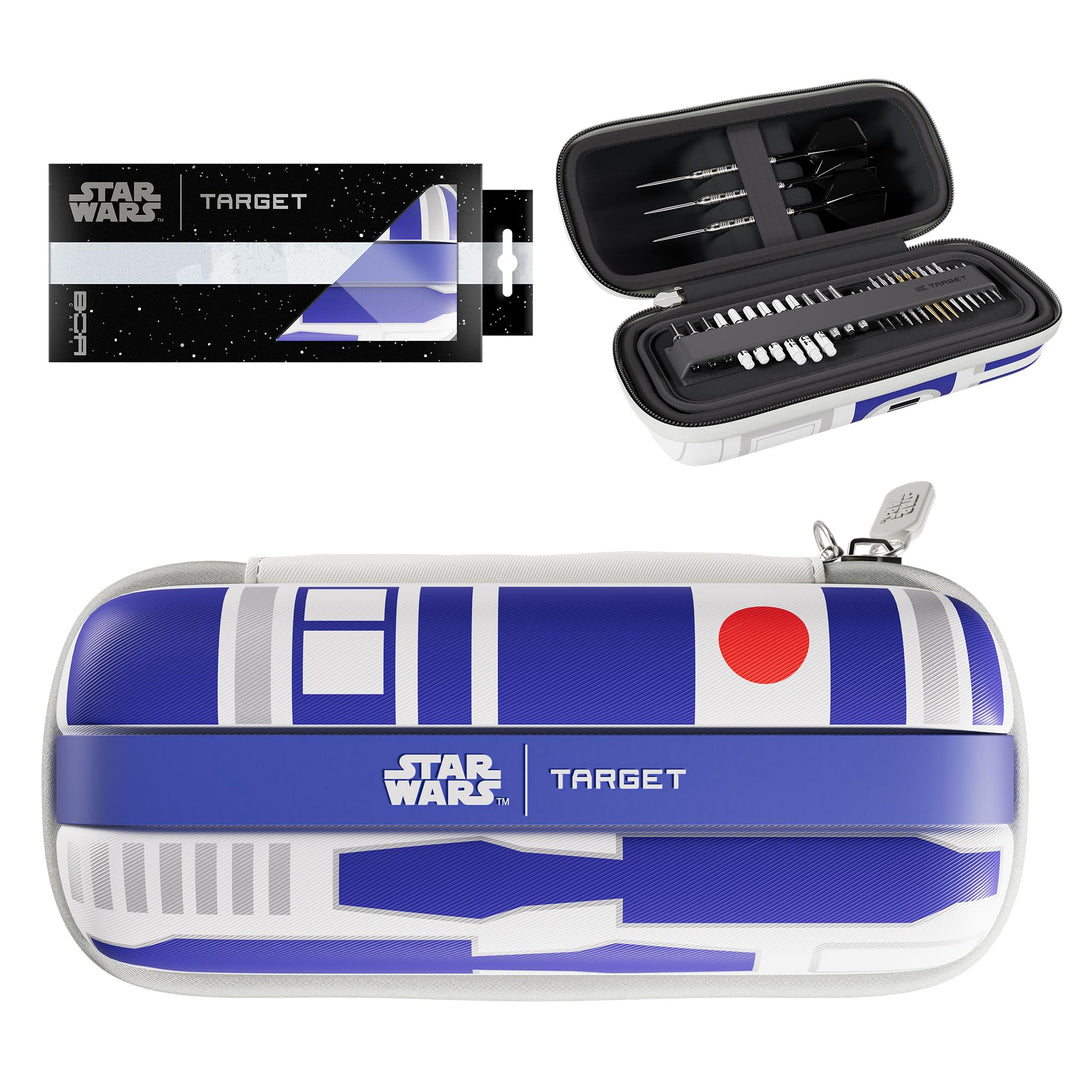 Target Darts Star Wars R2-D2-BOA-Etui | Hochwertiges Disney-Dart-Etui mit R2D2-Droid-Design, Aufbewa