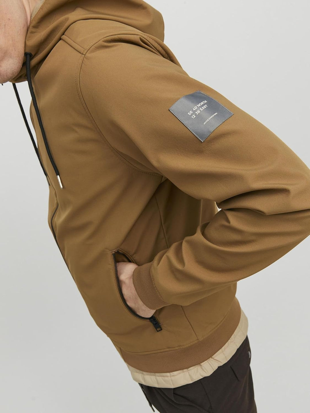 JACK & JONES Male Softshell Jacke Softshell Jacke, Otter