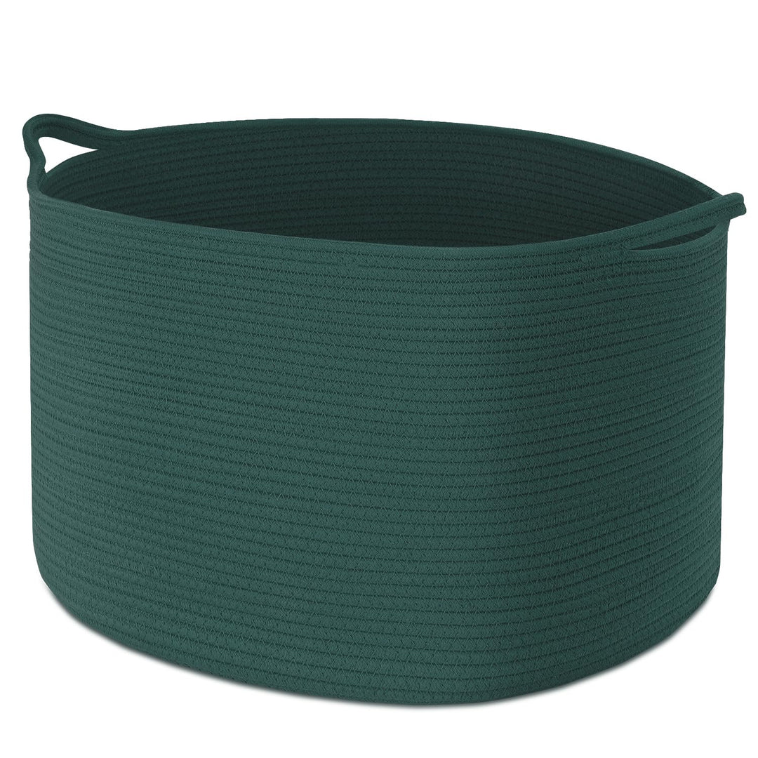 Maliton Wäschekorb,Aufbewahrungskorb mit 4 Taschen, 50 x 33 CM, Baumwoll Faltbarer Wäschekorb Kinder