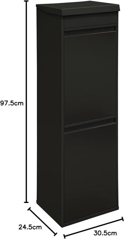 ARREGUI Top CR226-B Recycling Abfalleimer / Mülleimer aus Stahl mit Aufbewahrungsbox mit Deckel, Mül