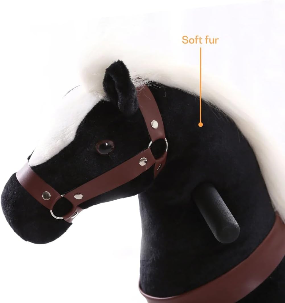 Reitpferd auf Rollen Klein, 3-5 Jahre, Schaukelpferd, Schwarz
