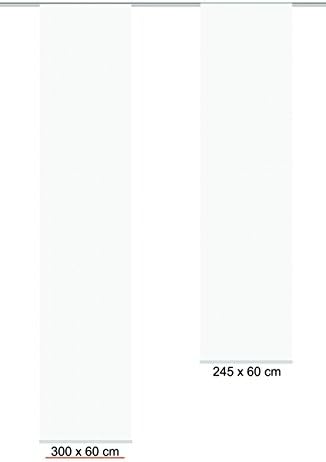 HOME WOHNIDEEN Schiebevorhang Deko Blickdicht ROM, weiss Grösse BxH 60x300 cm