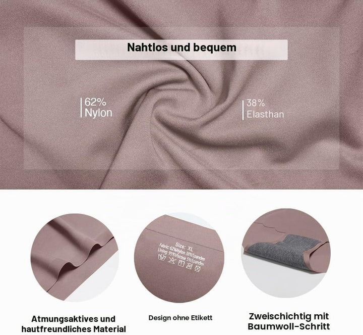 Unterhosen Damen,Nahtlos Slips Unterwäsche Frauen,Hohe Taille Panties,No Show Panties,Mehrpack 4Er P