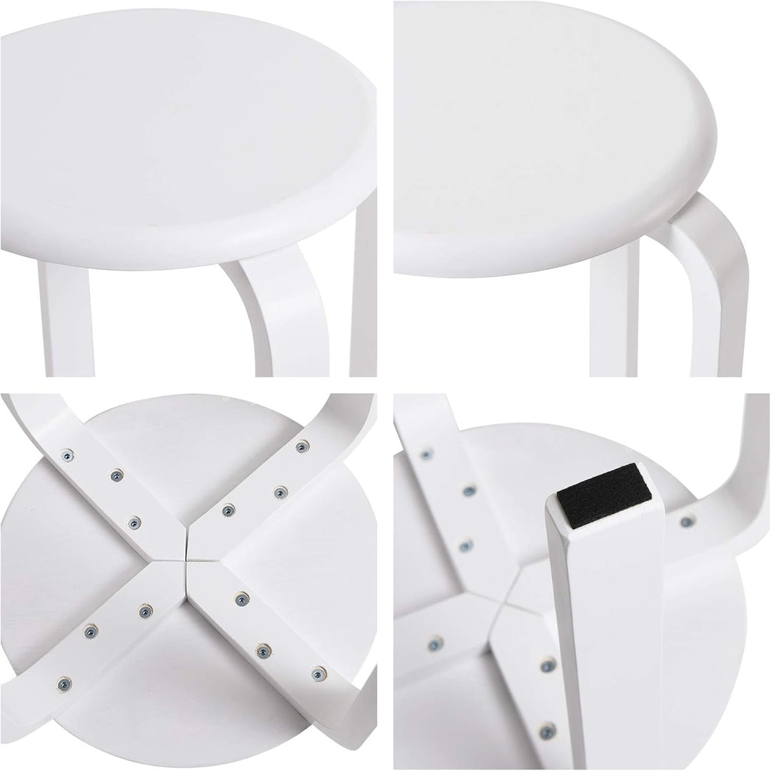 IBUYKE Stapelhocker-Massivholz Hocker Hausbank Holzhocker Mode Kreative Hocker Moderne Esstisch Hock