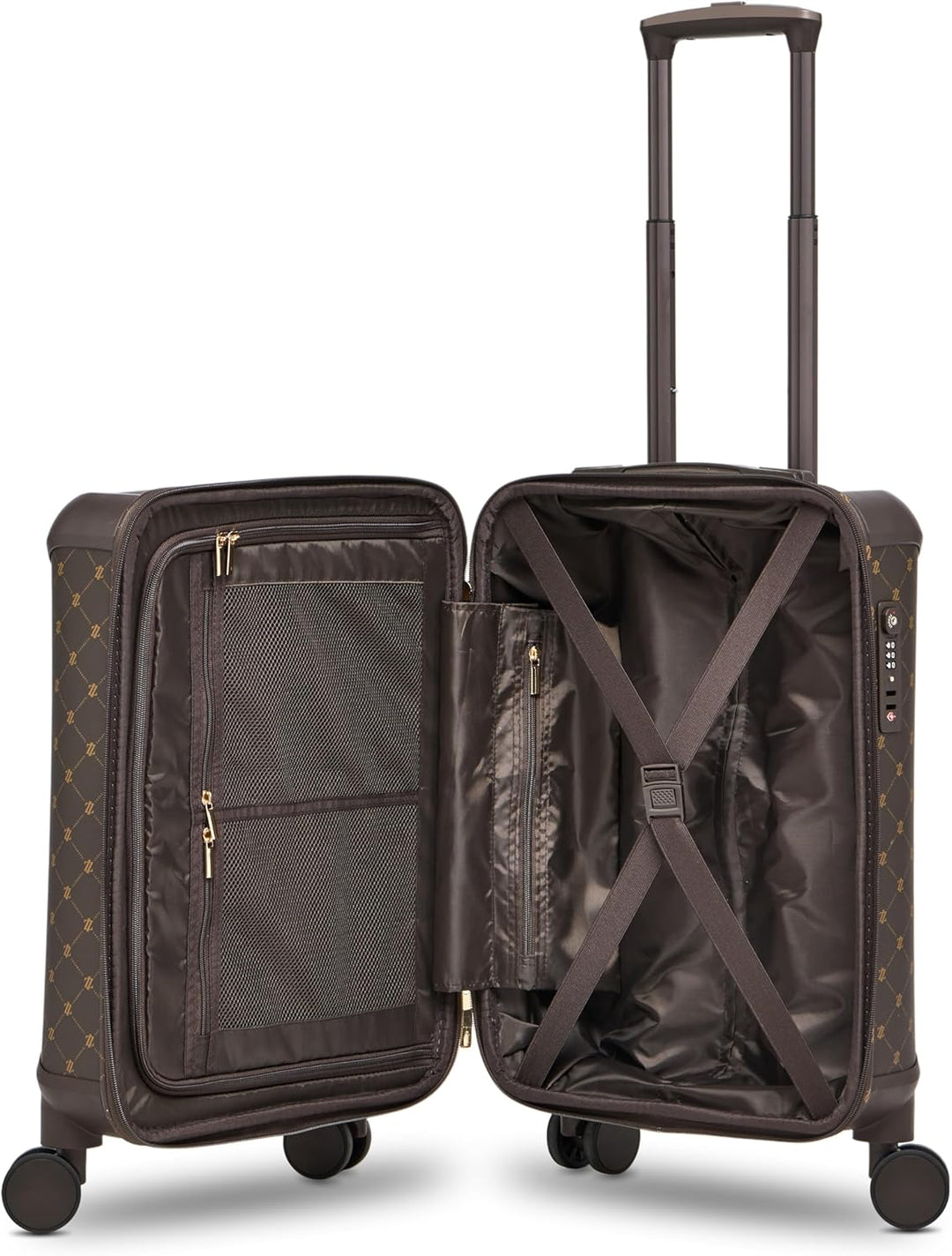 Lazarotti Kleiner Kabinen-Koffer|Cabin-Trolley 38 x 22 x 55 cm | leichtes hybrides Material mit Logo