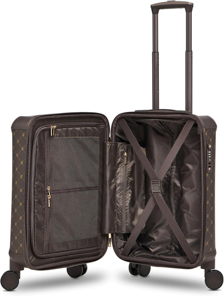 Lazarotti Kleiner Kabinen-Koffer|Cabin-Trolley 38 x 22 x 55 cm | leichtes hybrides Material mit Logo
