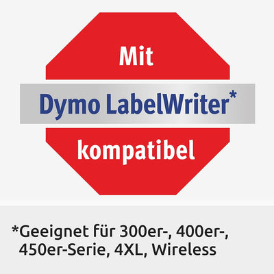 AVERY Zweckform AS0722390 Dymo LabelWriter Adressetiketten kompatibel zu S0722390 (36x89mm, 18 Rolle