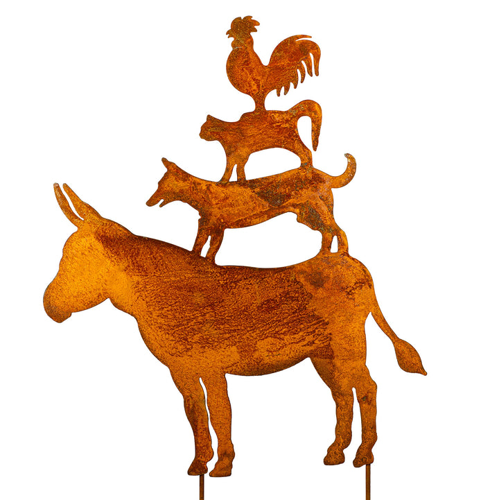 Blümelhuber Bremer Stadtmusikanten Gartenstecker - Märchen Klassiker - Gartendeko Figuren Tiere - De