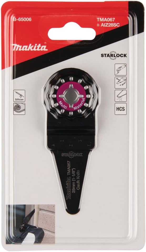 Makita B-65006 Starlock HCS Universalfugenschneider 28 mm TMA067, für Silikonfugen, für Multitool, M