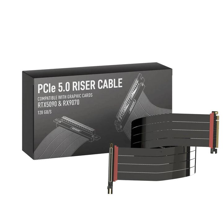 LINKUP - AVA5 Armour PCIE 5.0 Riser-Kabel [90cm (Gesamtlänge 94cm)] RTX5090 RX9070 GPU Bereit|x16 12