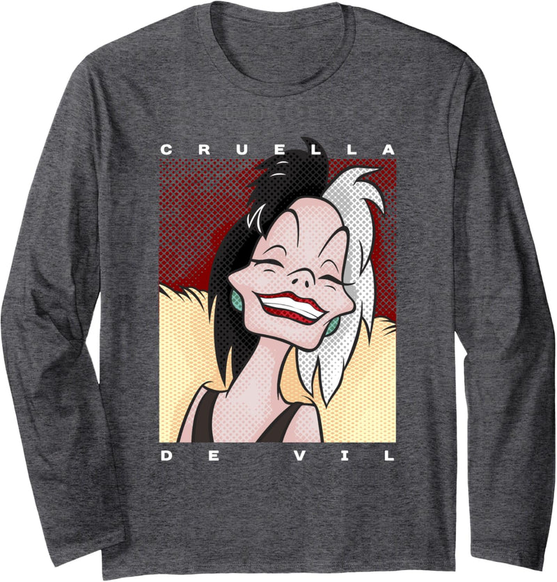 Disney Dalmatians Cruella Smile Portrait Langarmshirt