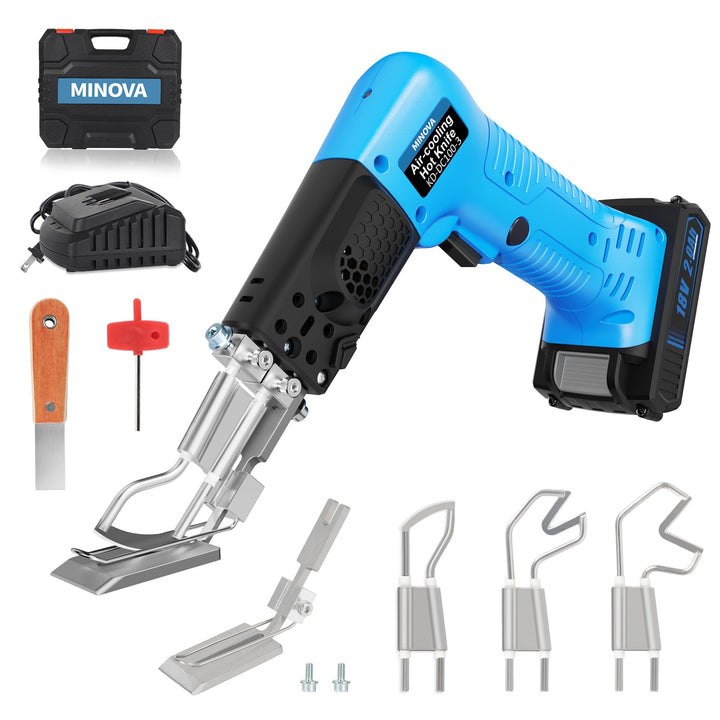 MINOVA Akku-Styrocutter KD-DC-100-3 Luftkühler kabelloser Seilschneider Pro Elektrischer Heissmesser