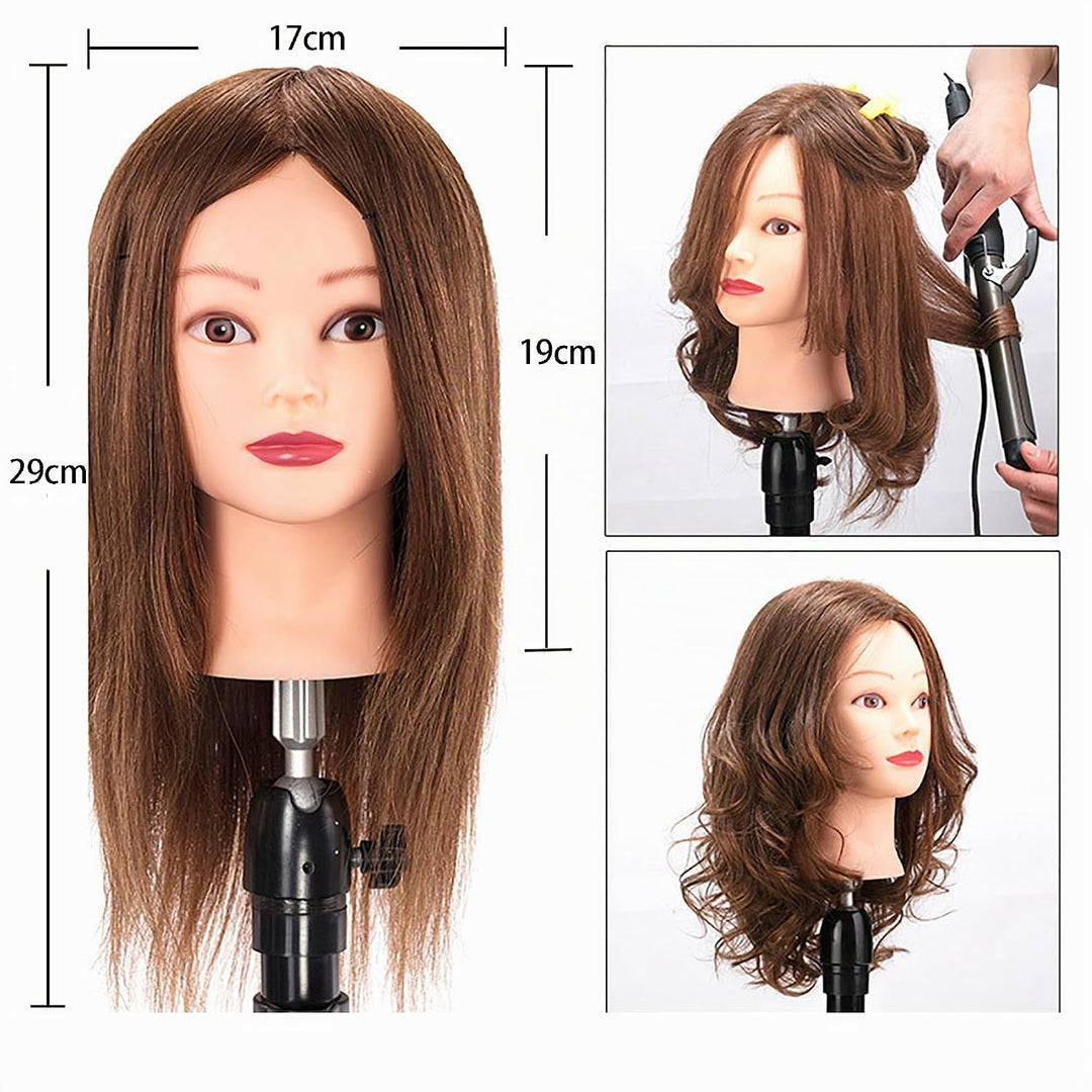 FGXY 80% Haartraining Kopf, Modell Frisur Set Werkzeuge und Feste Klammern und Unsichtbare Haarcurle
