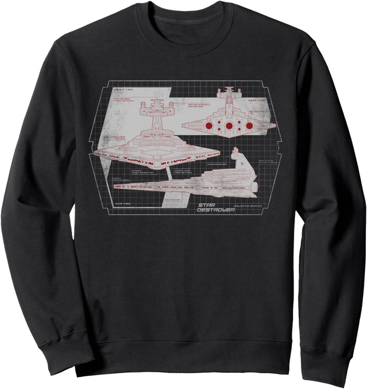 Star Wars Imperial Star Destroyer Diagram Sweatshirt