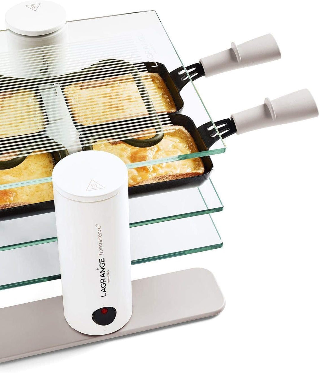 LAGRANGE Raclette Multifunktions-Raclette 009408, 4 Stück, transparent