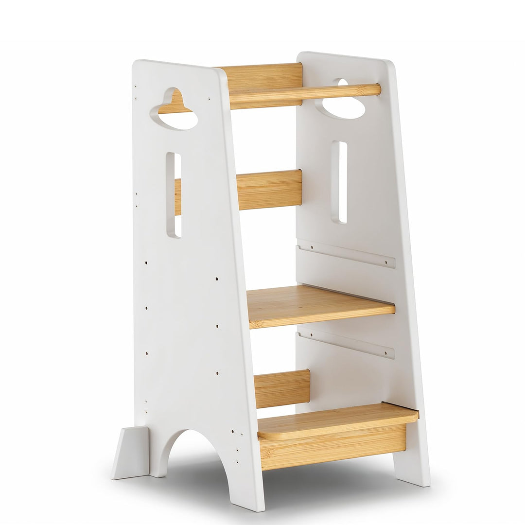 COSYLAND Lernturm ab 1 Jahr - Höhenverstellbarer Learning Tower für Kinder (3-stufig) - Montessori L