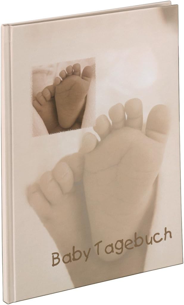 Hama Babyalbum Baby Feel (Fotoalbum mit 60 Seiten für 300 Fotos, Album Format 29 x 32 cm) Sand & Bab