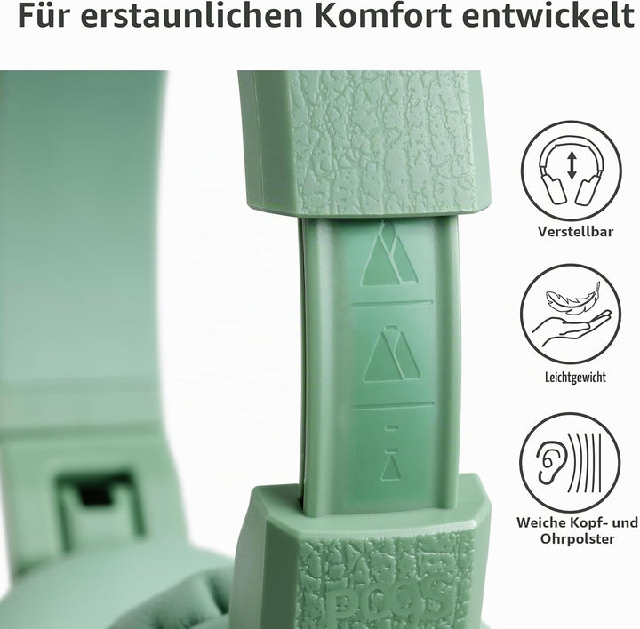 POGS-Kinderkopfhörer mit Kabel | The Elephant 2 | Faltbarer robuster Kinderkopfhörer ab 3 Jahren | L