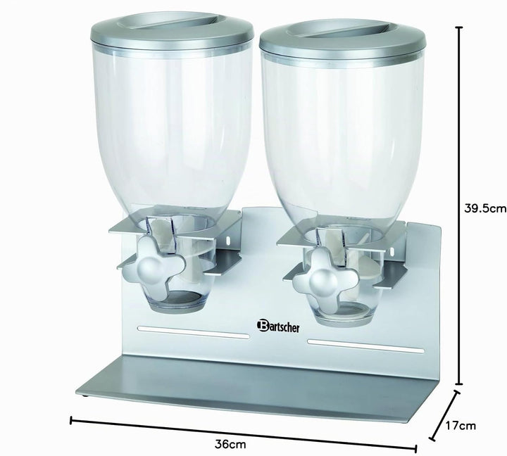 Bartscher 500.378 Müslispender - Doppel 2, 2 Containers