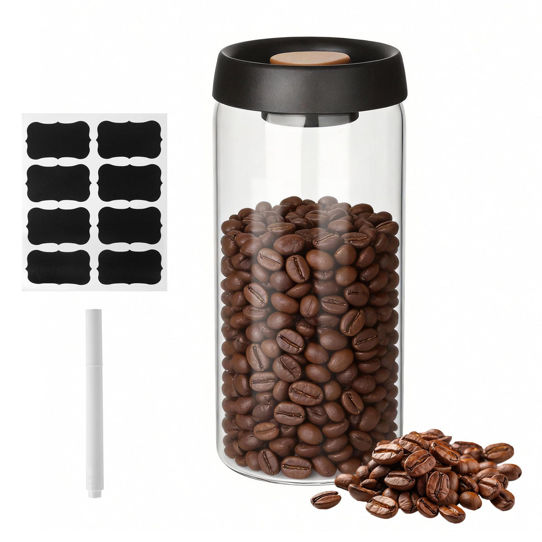 Kaffeebohnen behälter mit 1800 ml Fassungsvermögen, grossvolumiger Vakuum kaffeedose zur Aufbewahrun
