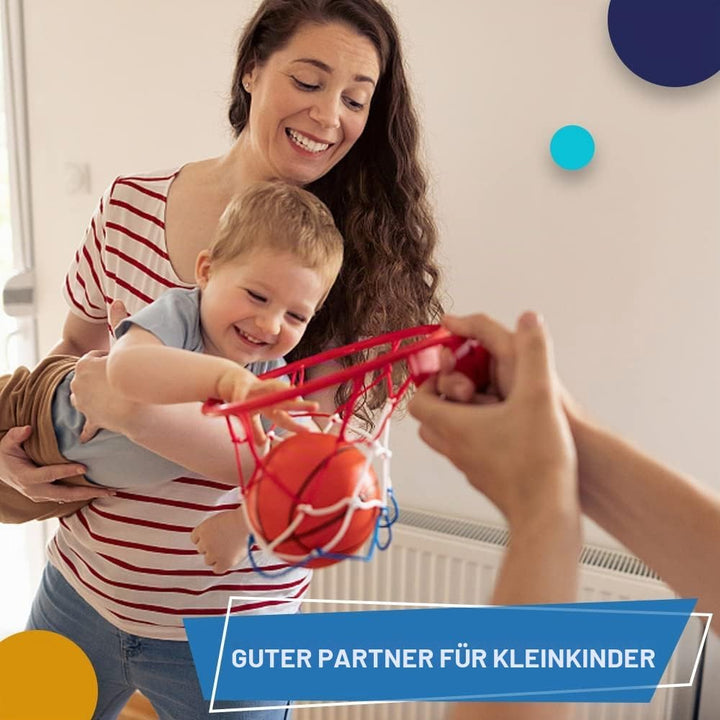 Dilabnda 16CM bunter Kinder Mini Spielzeug Basketball, Gummi Basketbälle für Teenager mit Pumpe, tol