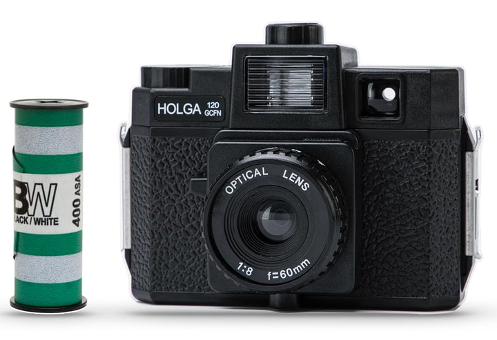 Anton & HOLGA 120GCFN Rollfim Camera Set (incl. B+W Film+Batterie) Optical Glas Lens AK3-120GCFN-BS,