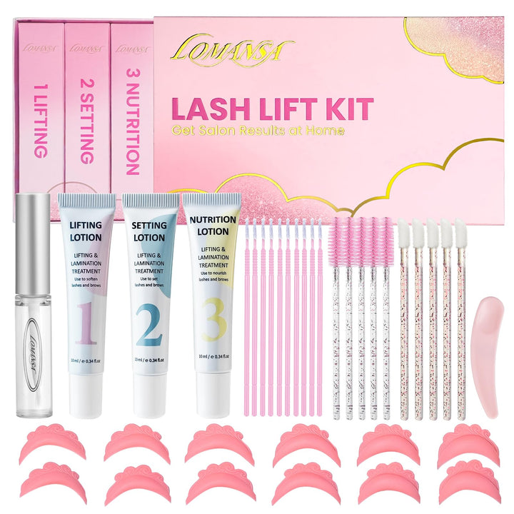 Lomansa Wimpernlifting Set, Lash Lifting Set, Augenbrauen Lifting, Tubuläre Emulsion, einfache Anwen